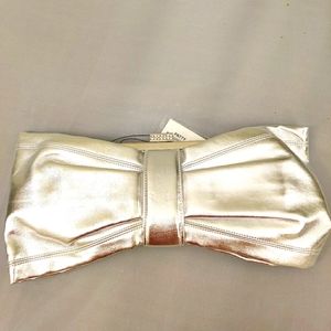 NWT Bakers silver clutch bag